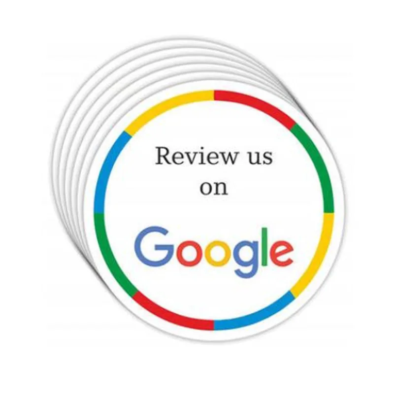 Customized Google Card Sticker Social Media Waterproof-proof Round Adhesive NFC Label Sticker