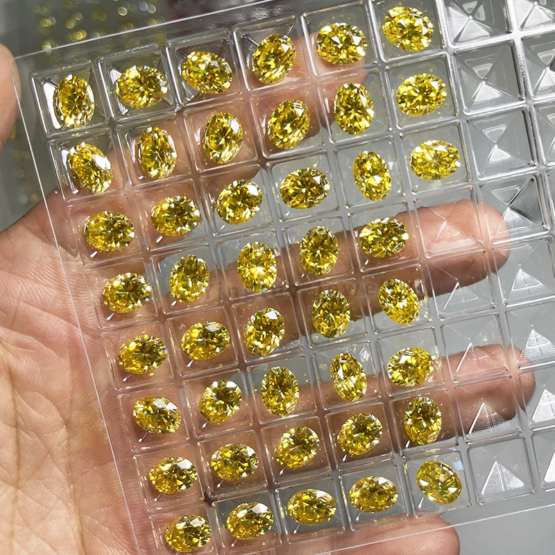 

Wuzhou Yingtuo Jewelry Yellow Oval Cut Loose Moissanite Gems Stone for Jewelry Making