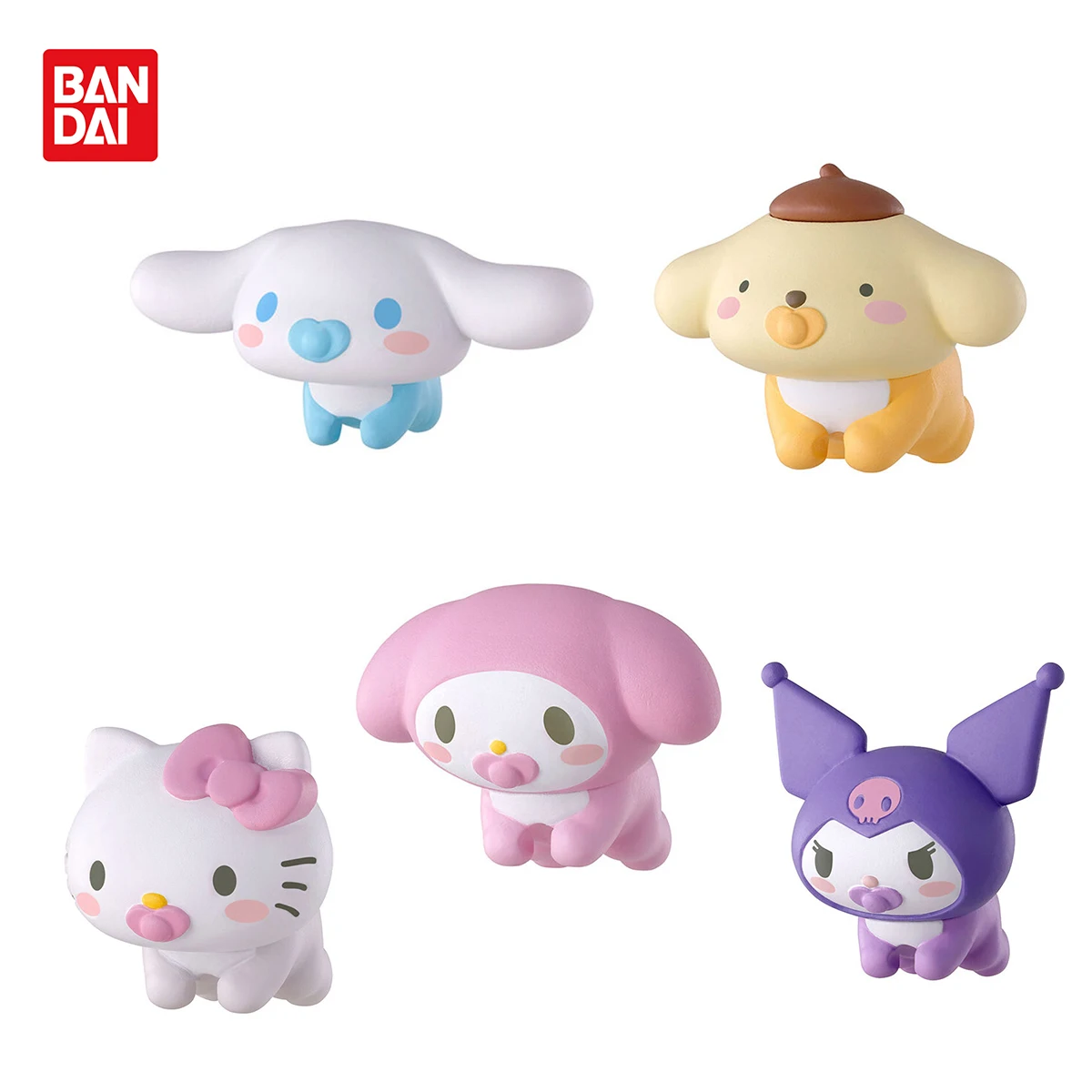 BANDAI-figuras originales de Gashapon, Hugcot, Sanrio, personajes 9, hello kitty, Kuromi, Cinnamoroll, escalar el cable, juguetes para niños, regalo