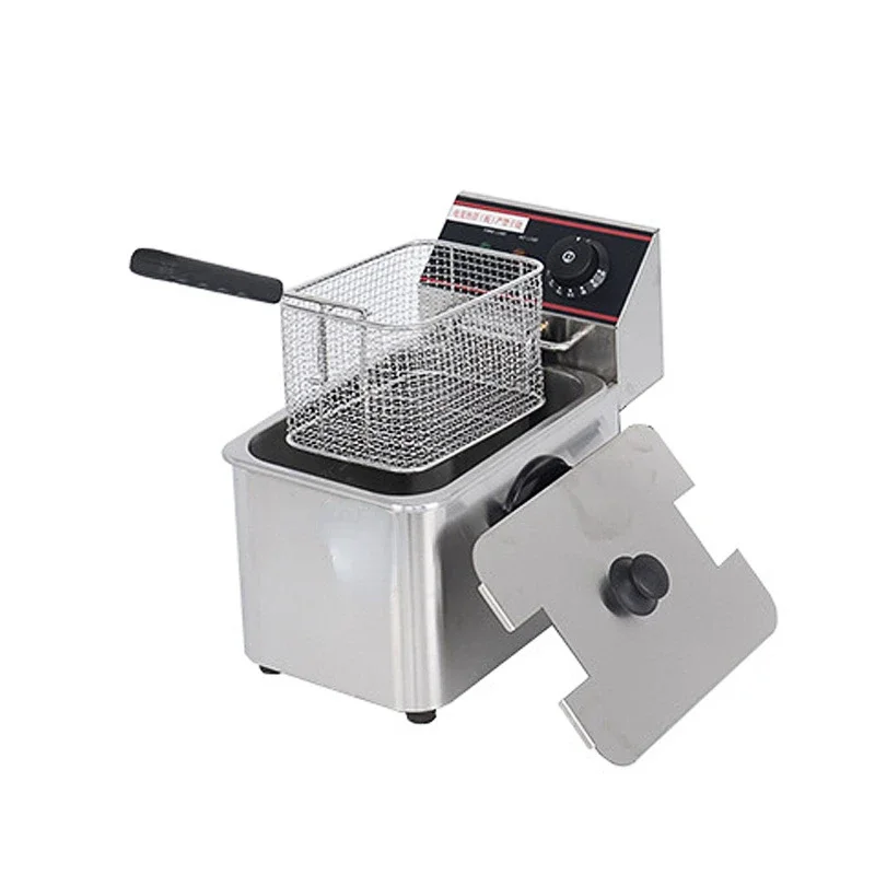 Deep Frying Pan EF-8L Single and Double Cylinder Electric Fryer Commercial Desktop Stainless Steel Fried Machine