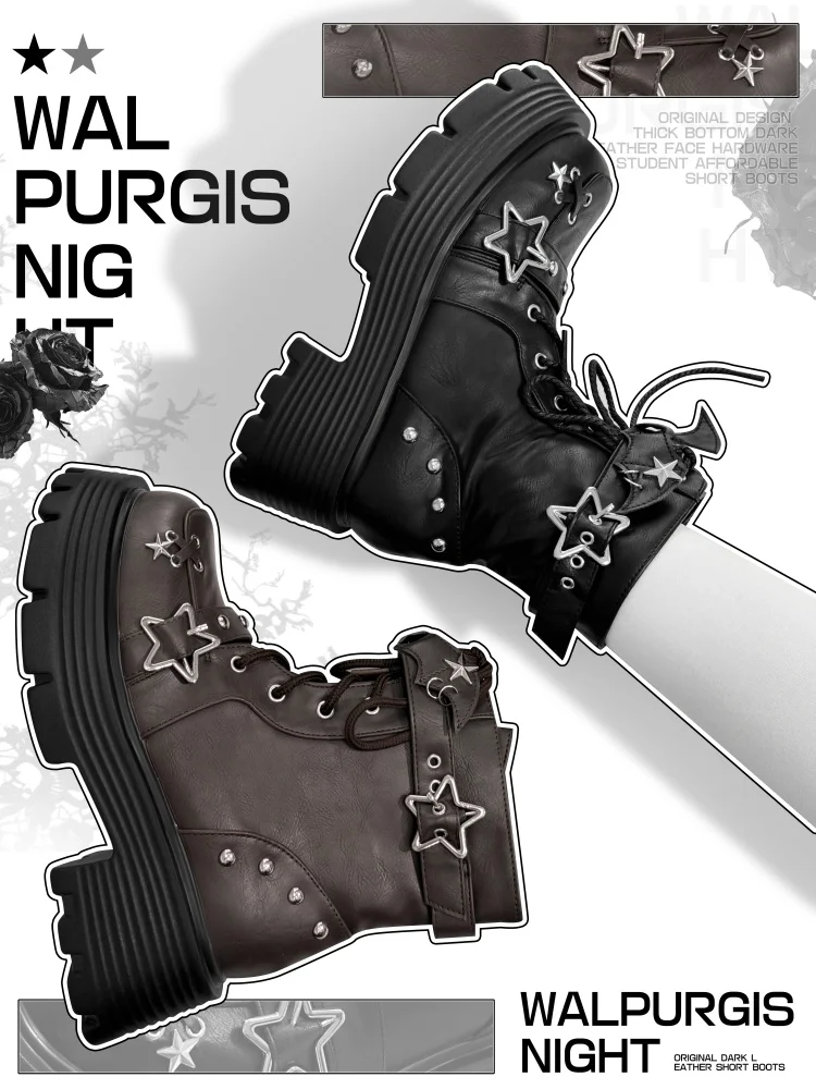 

Night Knight Original Lolita Subculture Y2k Boots Women's Knight Boots Retro Autumn/winter Lolita Thick Bottom Boots