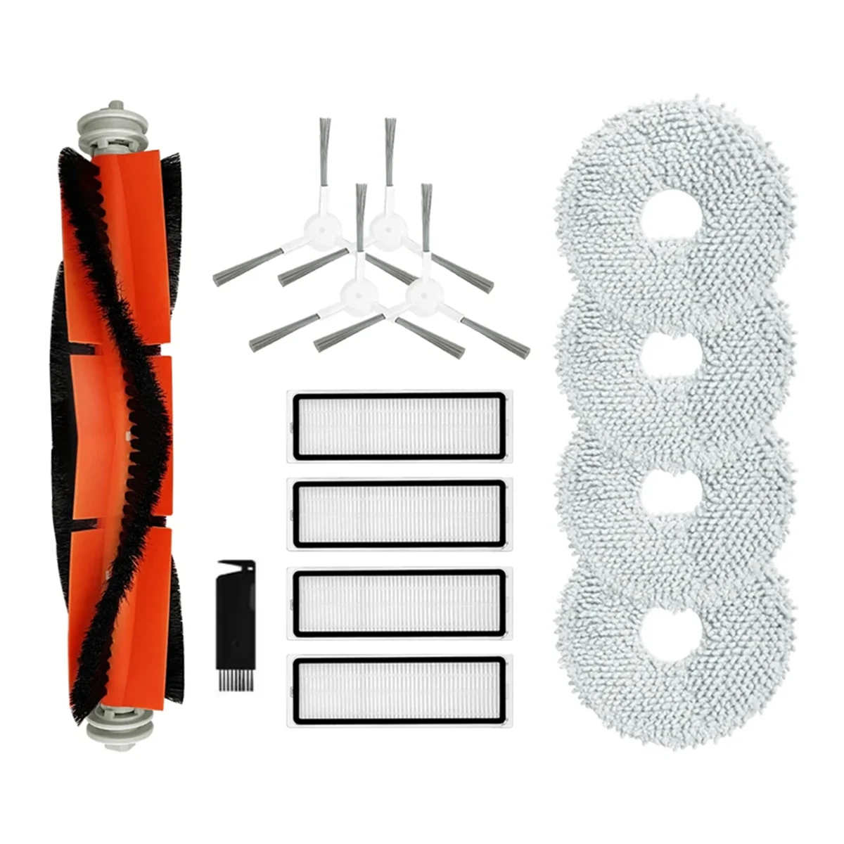 Peças sobressalentes a vácuo robô para xiaomi, Escova lateral do rolo, Filtro Hepa, Mop Rag, Panos, Xiaomi, S10 +, S10 Plus, B105