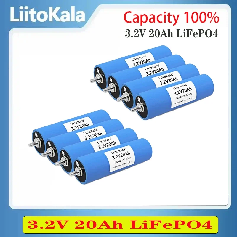 LiFePO4 Battery Original LiitoKala 3.2V 20Ah  for 4S 12V 24V Solar and wind energy systems Motorcycle Car motor batteries