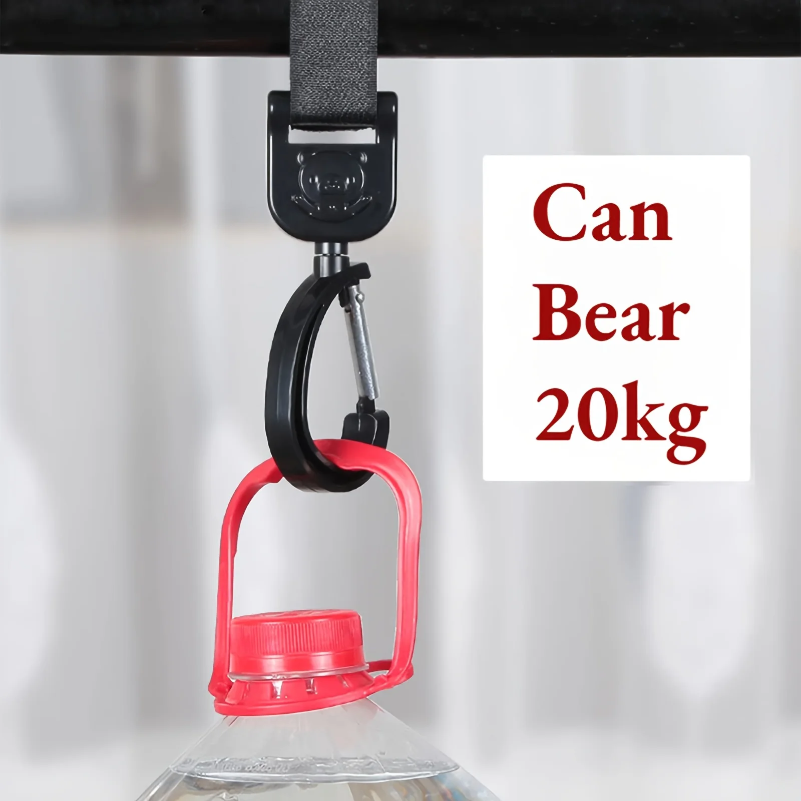 2 sets of 360 degree rotating hooks - multifunctional hooks suitable for baby strollers, diaper bags, handbags, and equipment