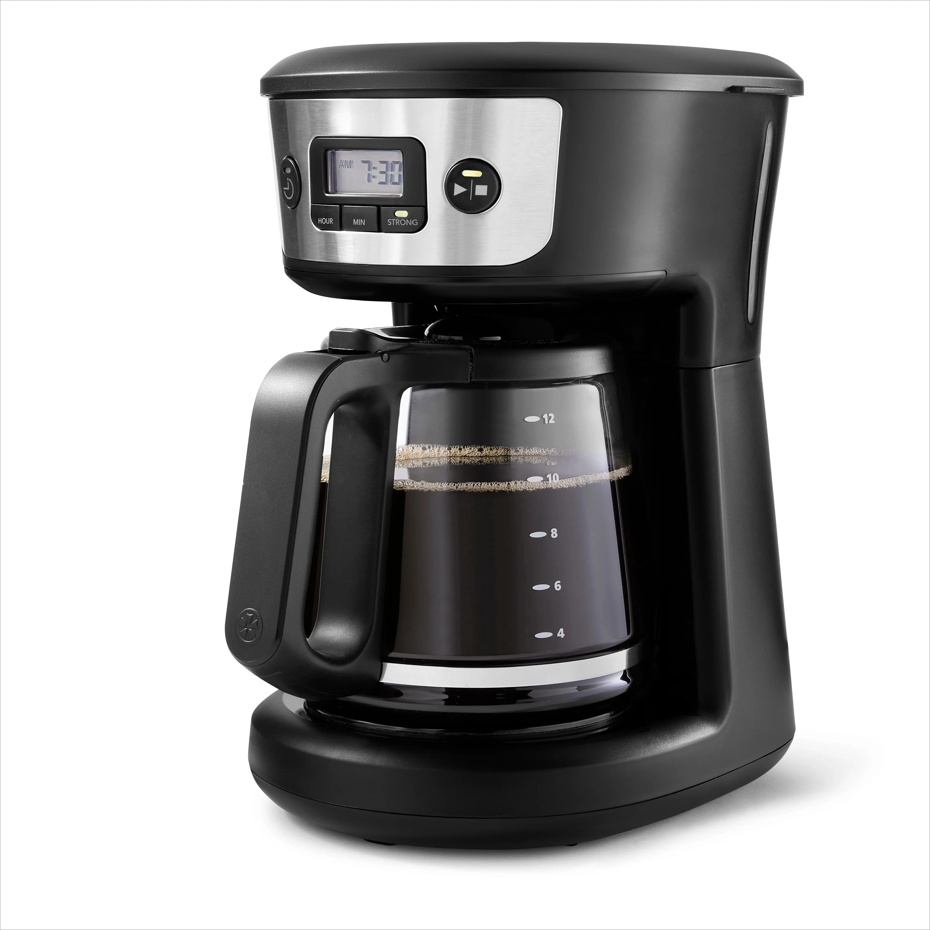 

12-Cup Stainless Steel Coffee Maker with Espresso Brewing Function for Home, Office