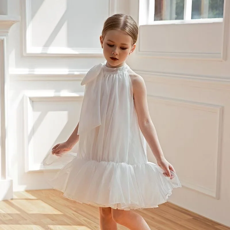 

Girls' High-end Princess Dress Children's Piano Performance Costume Birthday Party Stylish Cake Dress Girls' Formal Dress Dress