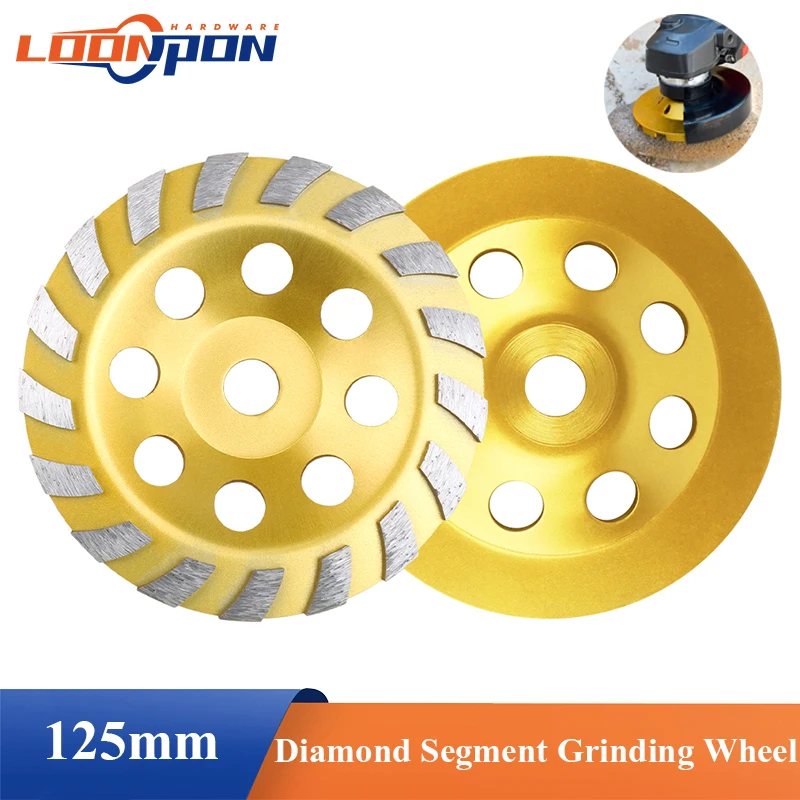 

125mm Diamond Grinding Wheel Disc Bowl Shape Grinding Cup for Concrete Granite Stone Ceramics Cutting 1Pc