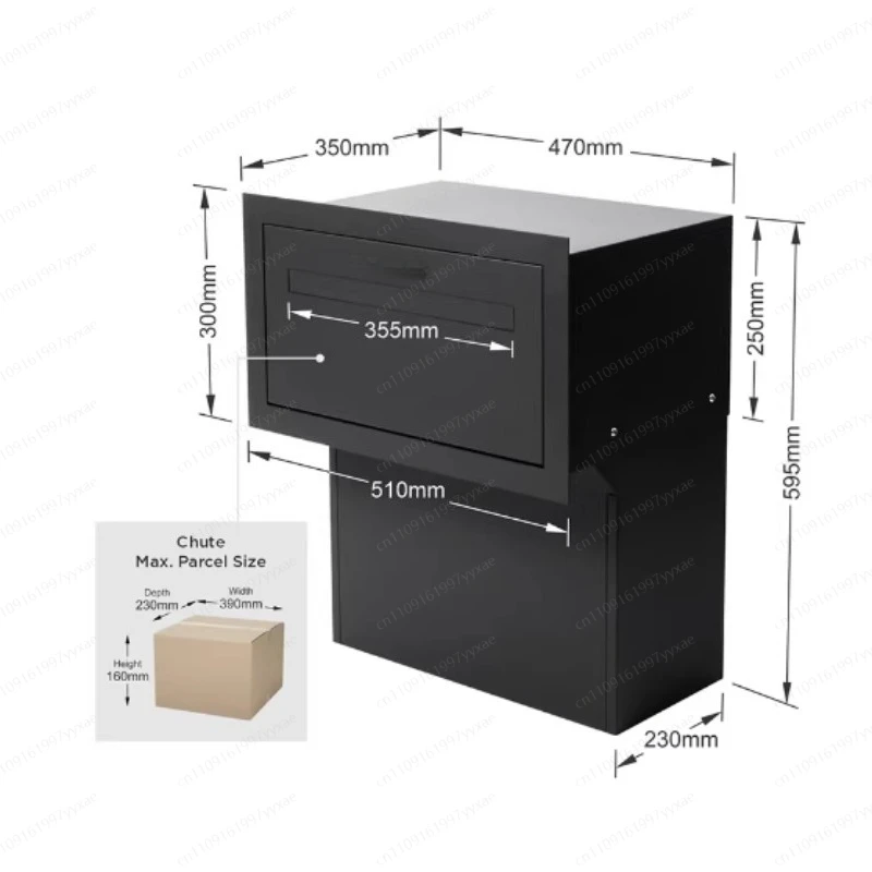 Anti-Theft Parcel Delivery Box - Home Mailbox for Package & Courier Receiving