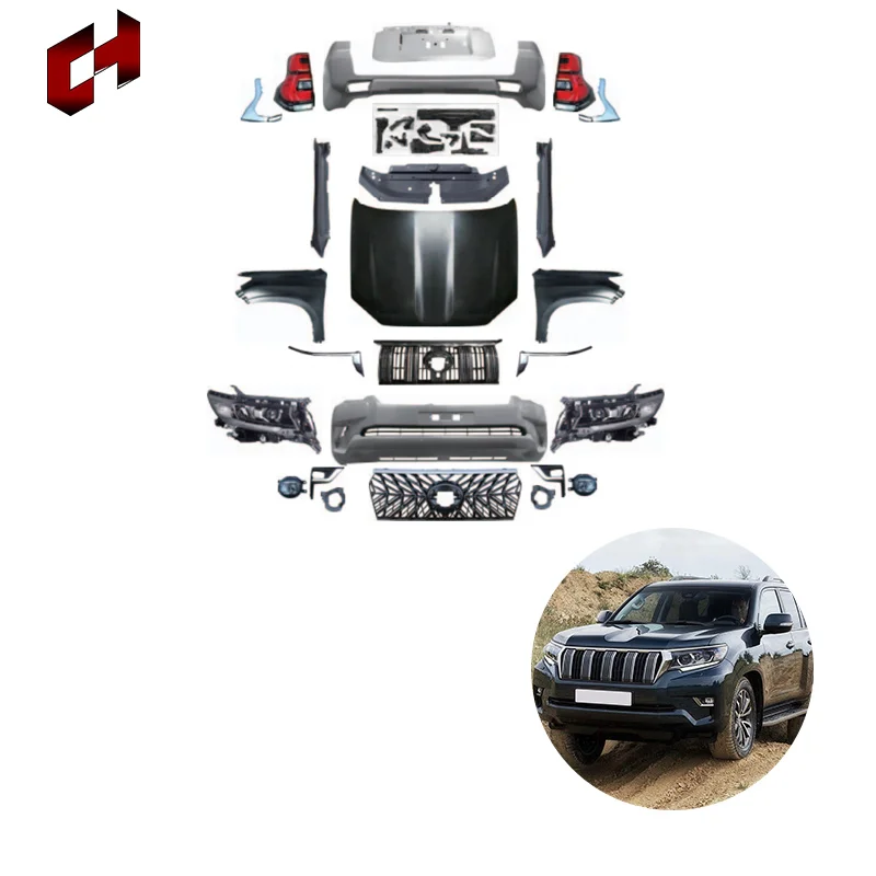 

HotFront Rear Bumpers Lights Hook Bonnet Fender Car Bodi Parts Bodykit Wide Bodi Kits For Prado 2010-2014 To 2018