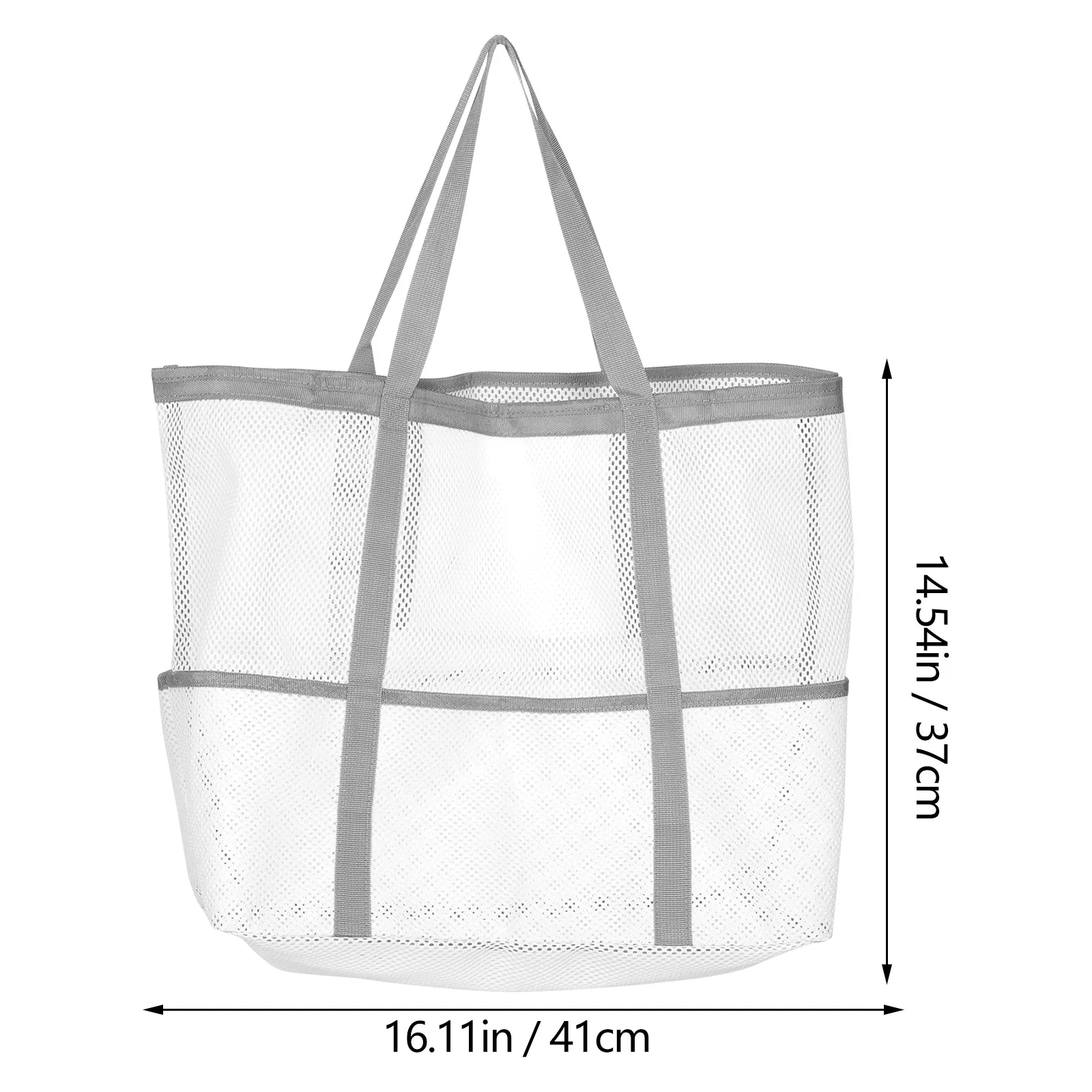 Foldable Large Beach Bag for Women Mesh Swim Tote Lightweight with Storage Pocket for Pool Outdoor Family Trips