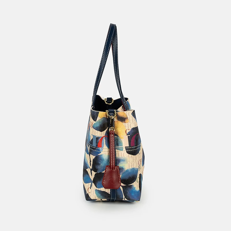 CH Colorful Stitched Monogram Tote Bag Fashionable Large Capacity Handbag For Women Daily Shopping Outings And Weekend Trips