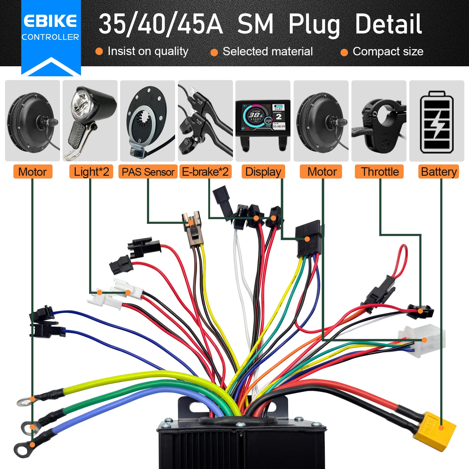 وحدة تحكم للدراجات الكهربائية  - مراجعة Ebike Conversion Kit 72V 3000W وسعره