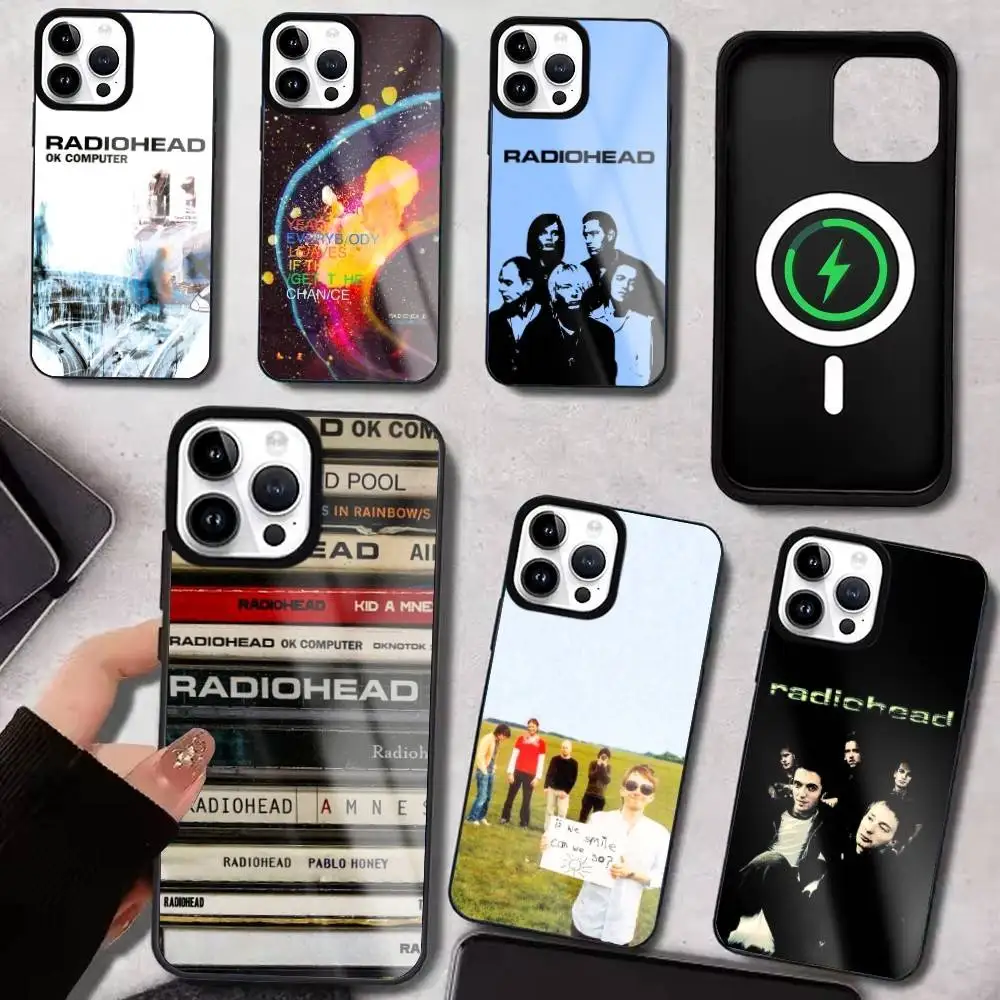 

R-Radiohead R-Rock Band Phone Case For iPhone17,16,15,14,13,12,11 Plus,Pro Max, New Magnetic Wireless Charging