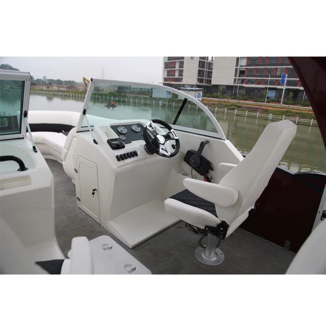 Luxury Yacht Sport Looking Water Sport Pontoon Boat with Arch