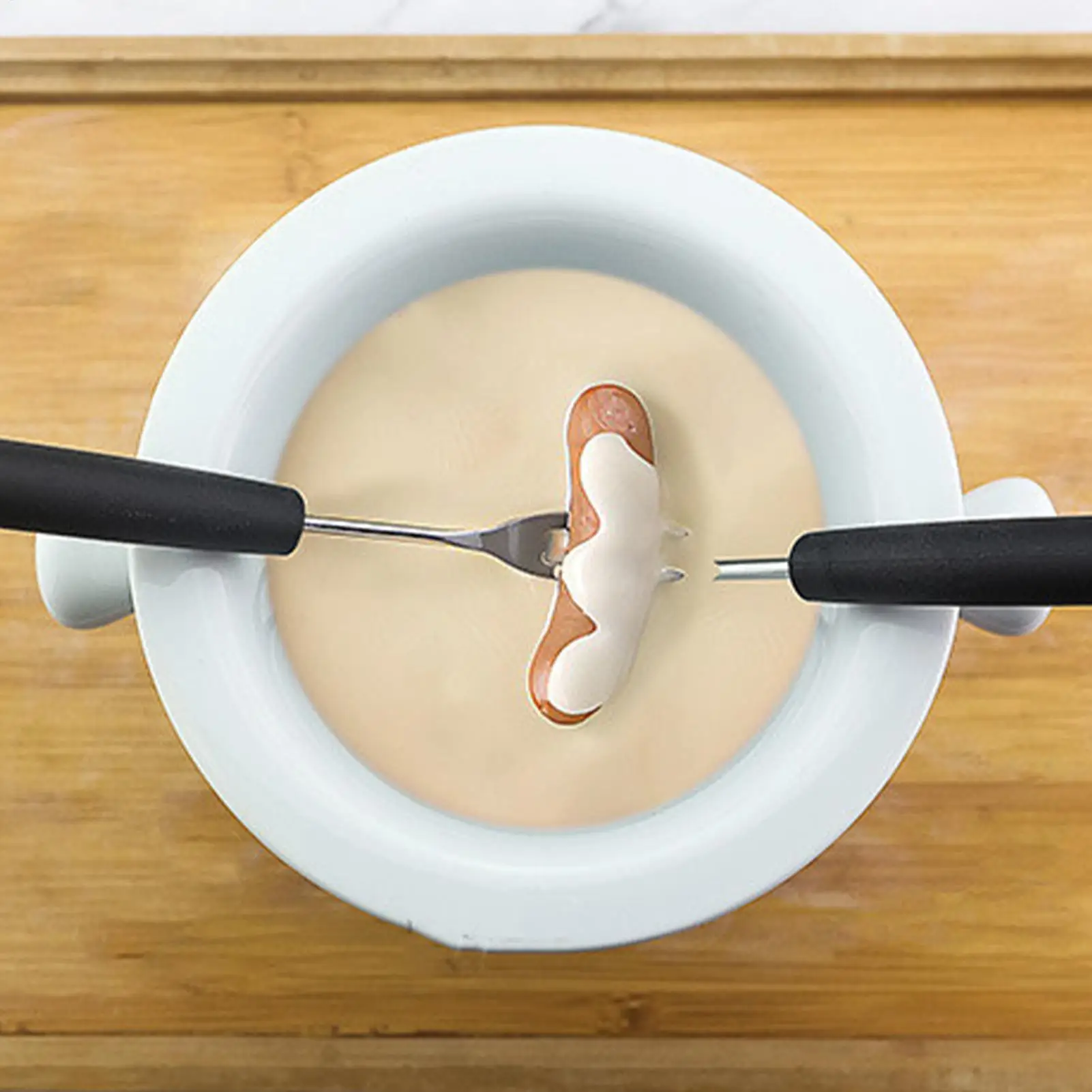 

Кружка для фондю, 300 мл, керамический горшок с 4 вилками, мини-набор фондю для сыра, масла, десерта, вечеринки, свидания, ночи, дня рождения, свадьбы