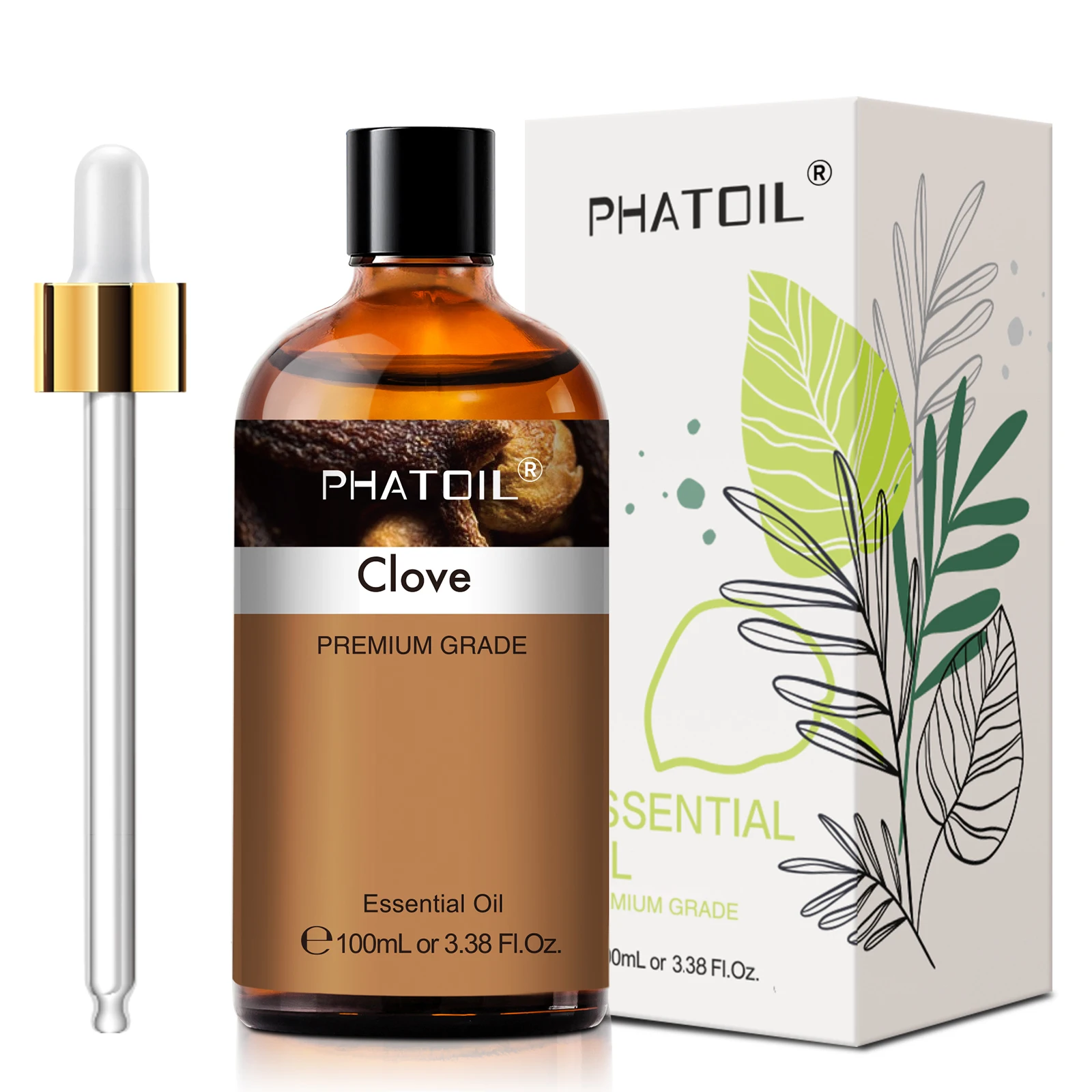 PHATOIL 100 ml ätherisches Pflanzen-Aromatherapieöl für Diffusor, Kerzenherstellung – Bergamotte, Citronella, Lavendel, Zitrone, Eukalyptusöle