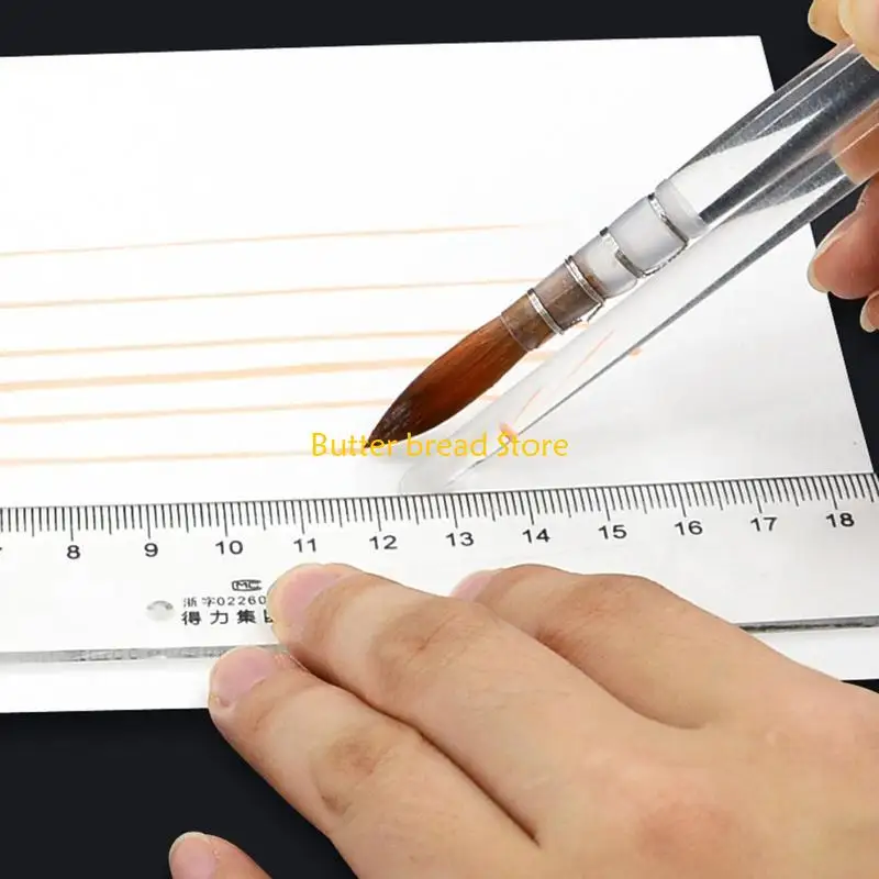 W89C Beginner Drawing Brush Transparent Anti-slip Grip 5 Types Optional for Artist Beginner Students Children School Painting