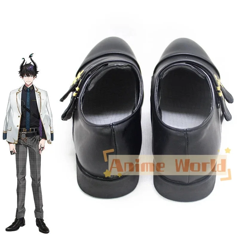 أحذية ILUNA Ren Zotto السوداء التأثيرية أحذية كرنفال الهالوين مصنوعة حسب الطلب