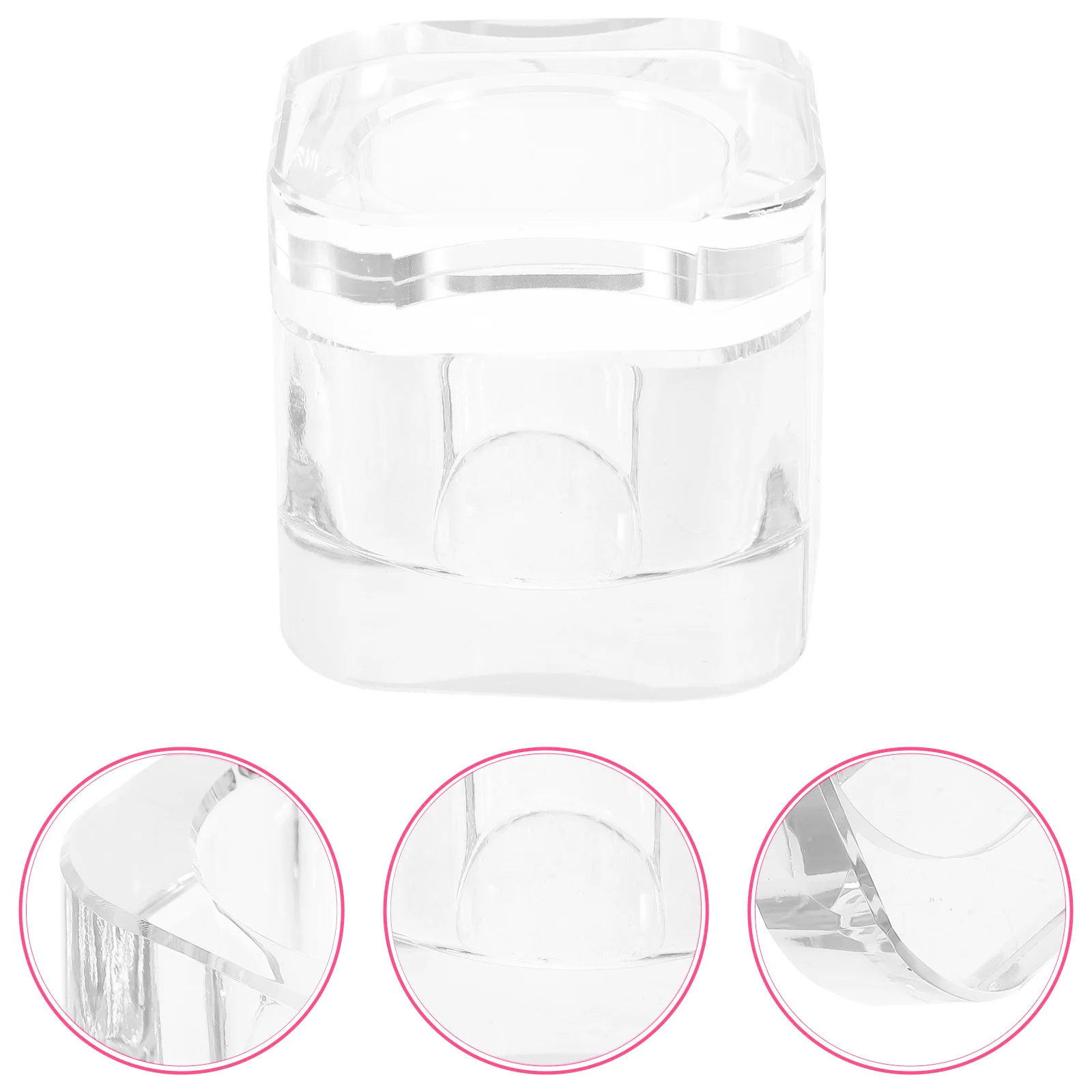 Taza de cristal duradera para uñas, Mini cuenco para manicura de diseño delicado y elegante, soporte para líquido en polvo acrílico, herramientas profesionales para salón de uñas