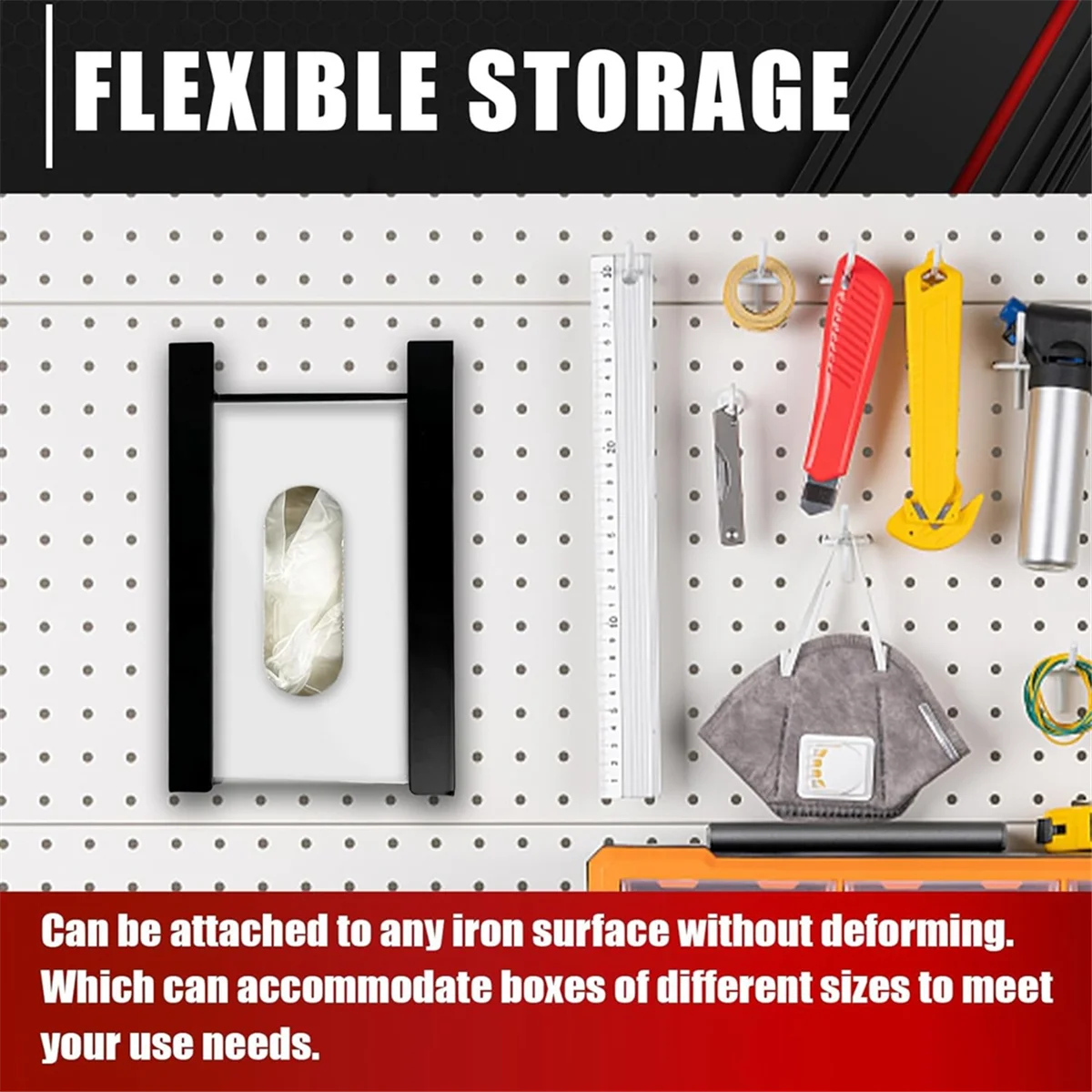 Магнитный держатель для перчаток A88M, диспенсер для салфеток, вмещает коробки перчаток, полотенец, салфеток и салфеток, подходит для настенного монтажа