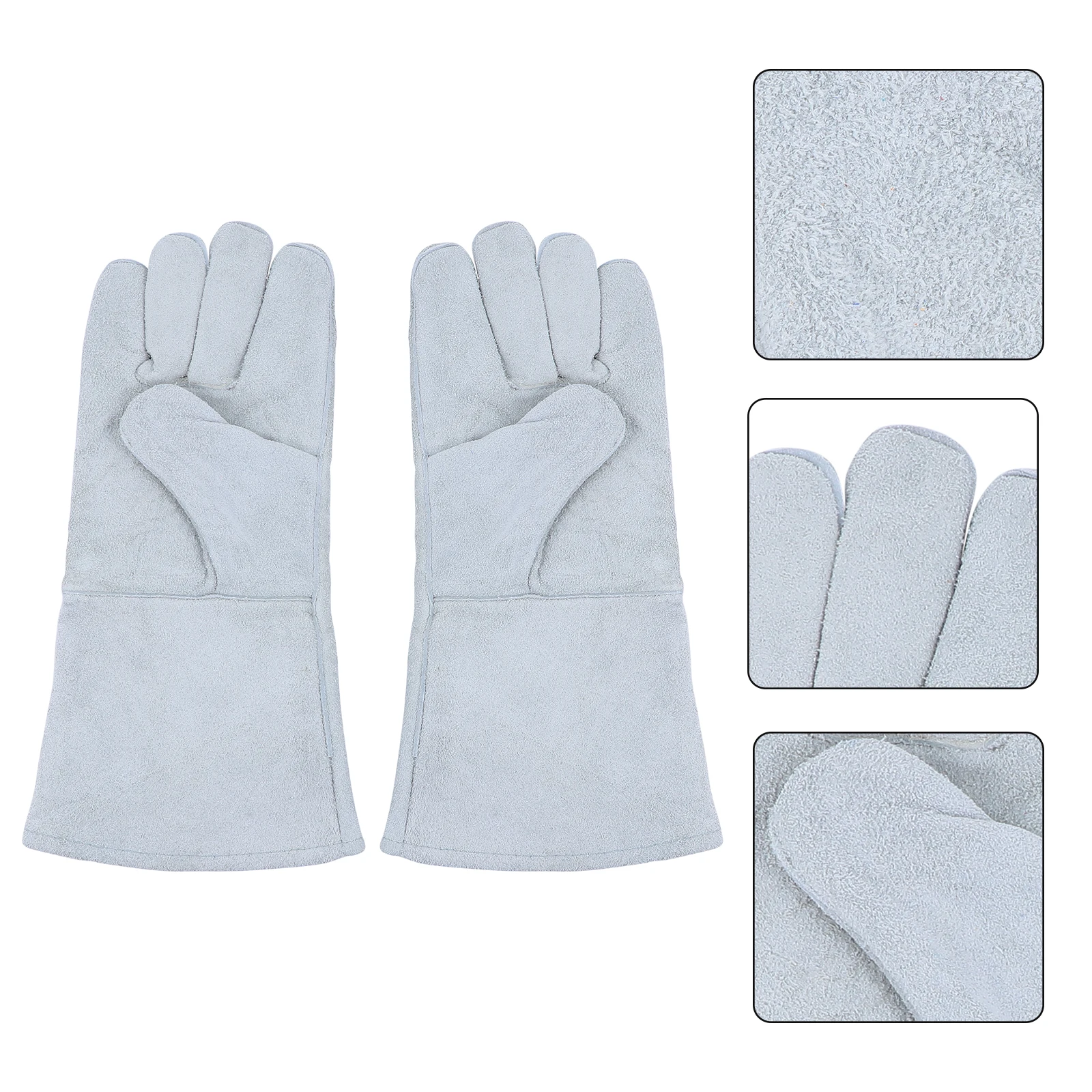 

Welding Gloves Heat Resistant Genuine Cowhide Unisex Rigger Outdoor Camping Breathable Durable Fits All Palm Sizes Men Women