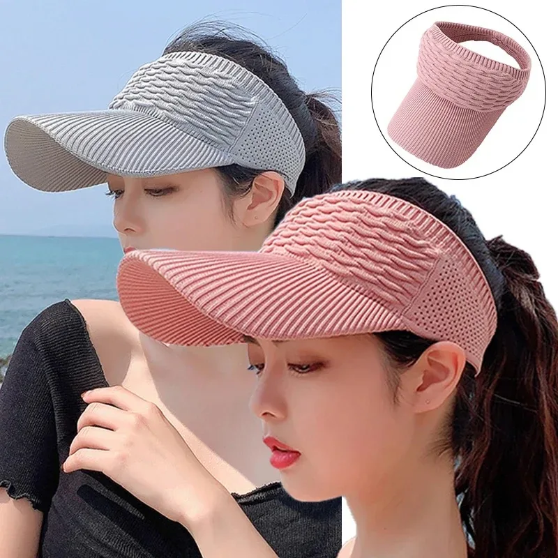 Women Empty Top Hat Hollow Out Breathable Baseball Caps UV Protective Sunshade Sun Hats Panama Spring Summer Visor Cap 2025 New