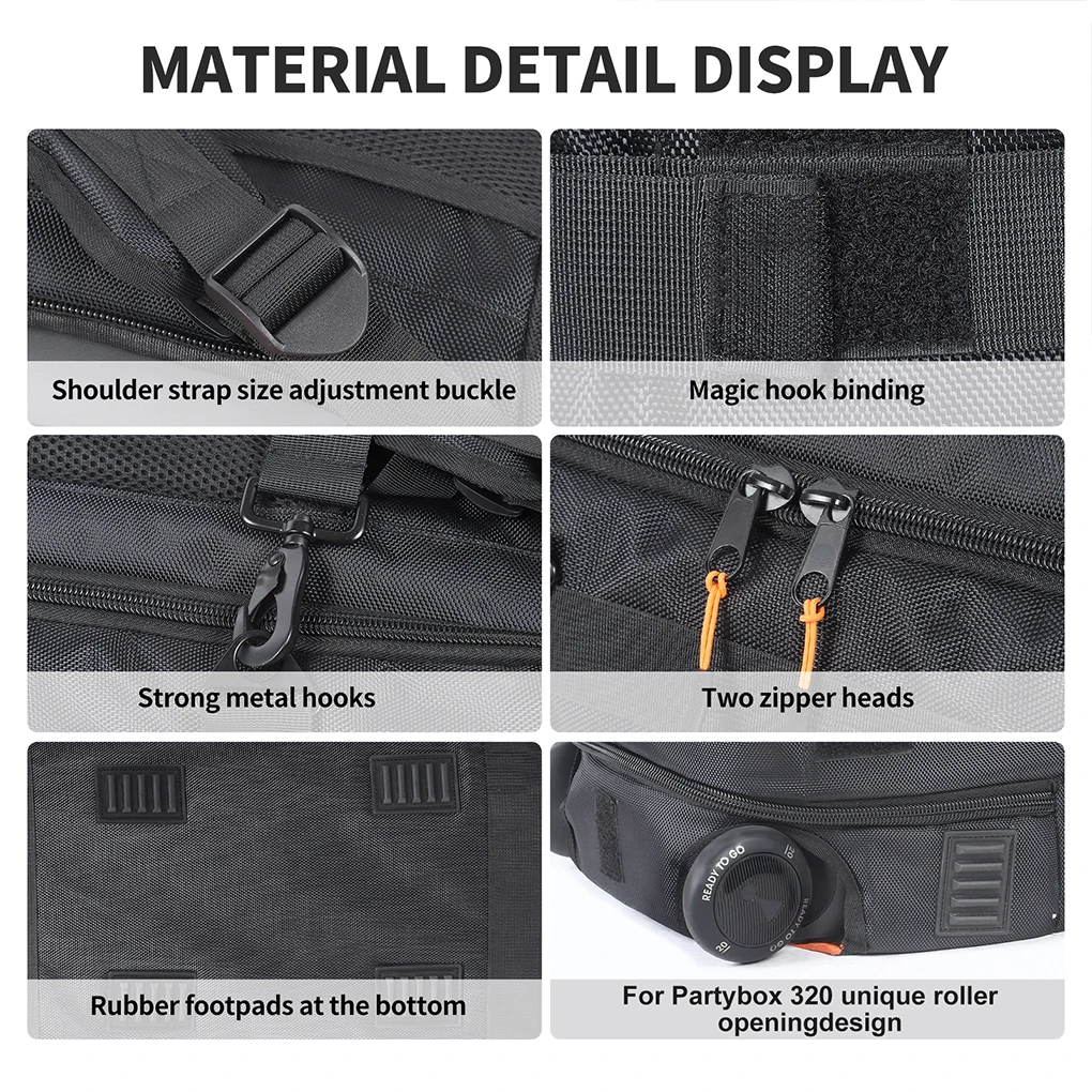 Speaker Bag Nylon For Stage 320 Speaker Backpack Partybox 320 And Practical Tote Case For Stage 320 Portable Bag