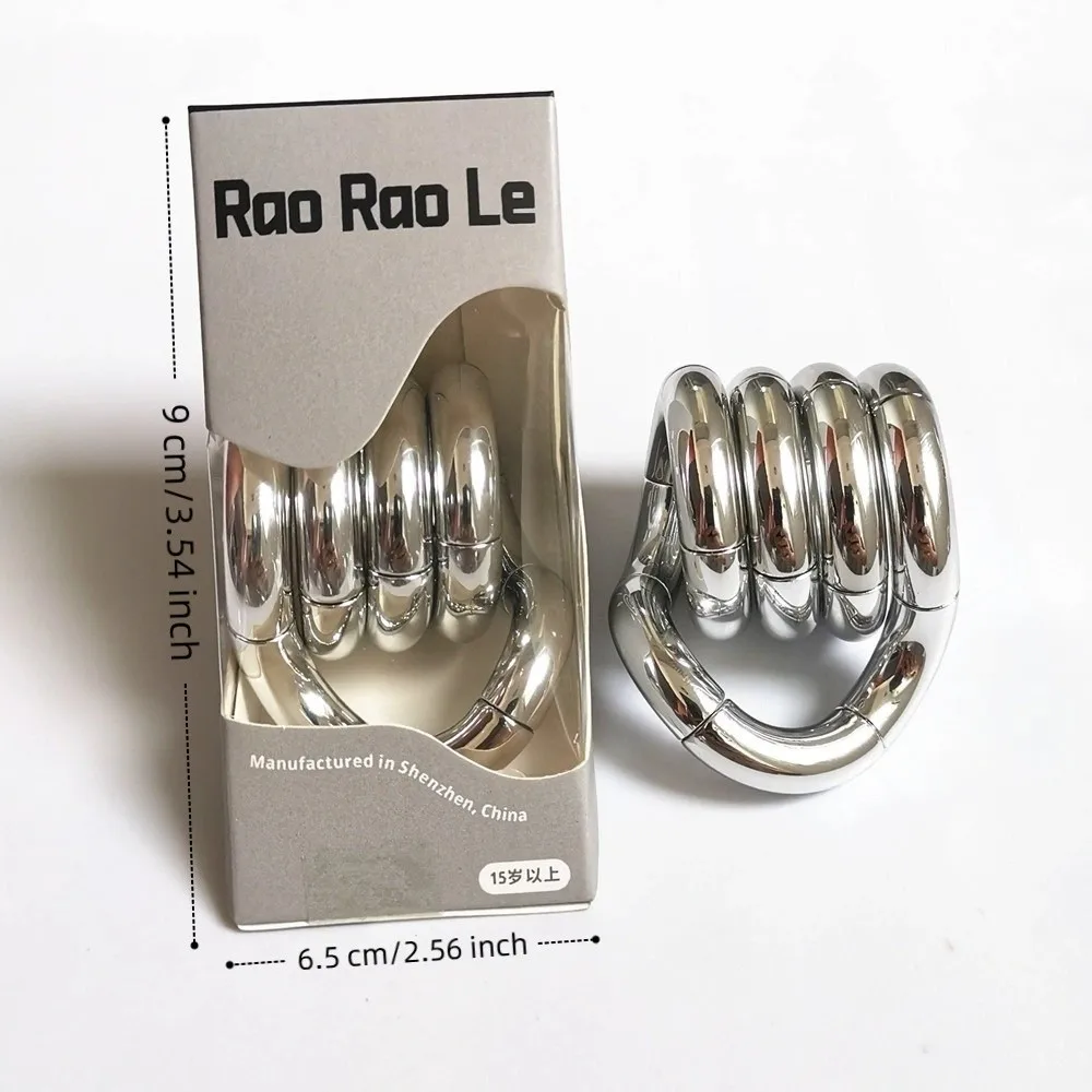 Electroplated Twisty Toy Stress Relief Hand Exercise Knot Pressure Toy Squeeze Deformation Sensory Stimulation Fidget Toy Kids