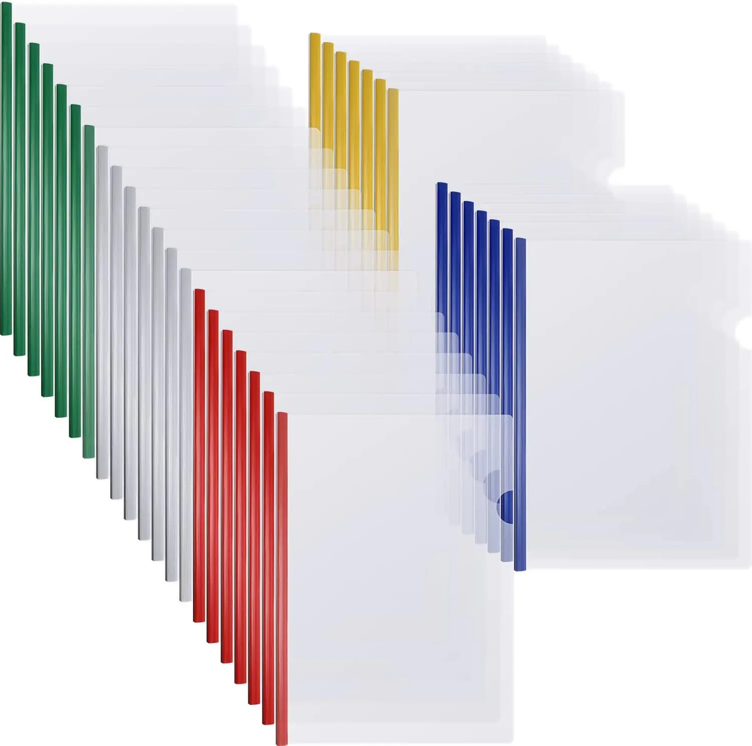 100-pezzi-copertine-trasparenti-per-rapporti-con-barra-scorrevole-capacita-50-fogli-cartelletta-per-presentazioni-documenti-scuola-e-ufficio