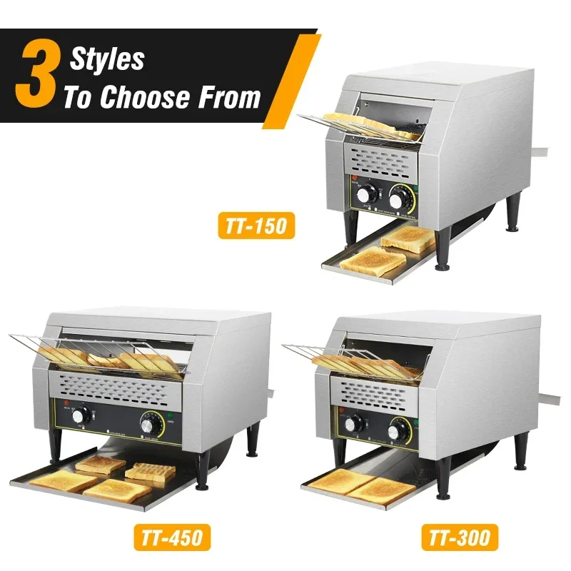 Professional Commercial Stainless Steel Electric Conveyor Toaster Burger Toaster For Fast Food Restaurant