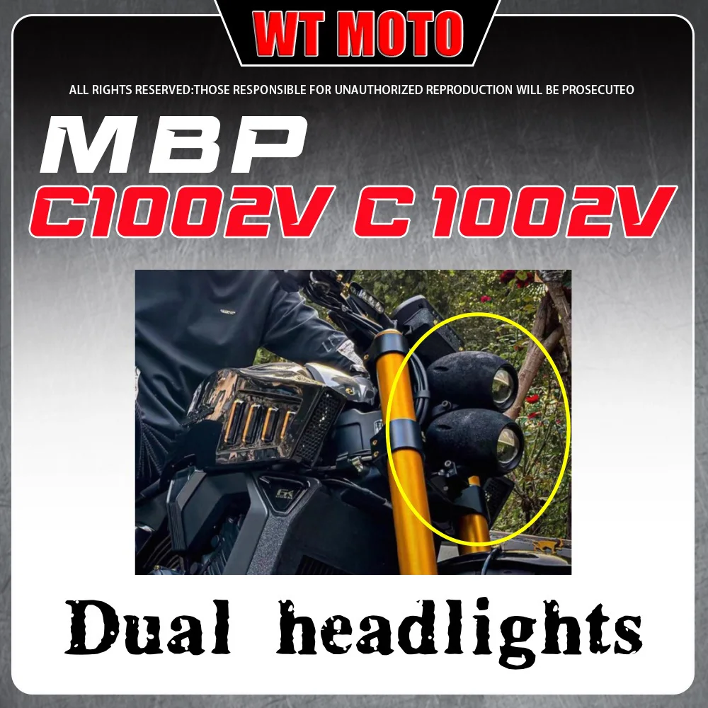 

For MBP C1002V C 1002V dual headlight assembly LED super bright spotlight with lens for mbp c1002v c 1002v