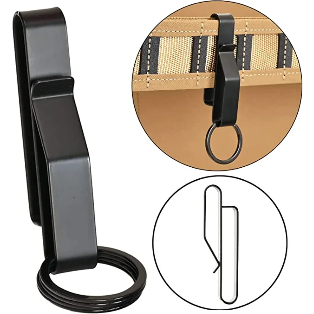 Duty Belt Key Holder Belt Clip for Keys High Stainless Steel Stealth Key Ring Holder for Police Handcuff Fire Agencies Hunting