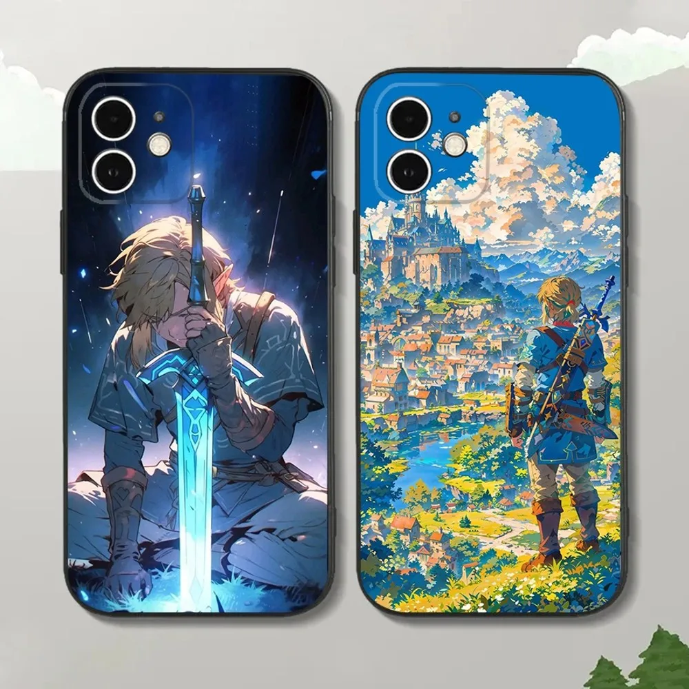 

Game The L-Legend of Z-Zeldas Phone Case For iPhone16,15,14,13,12 Mini 11 Pro XR,X,XS,MAX 7,8 Plus Silicone Cover Soft Black
