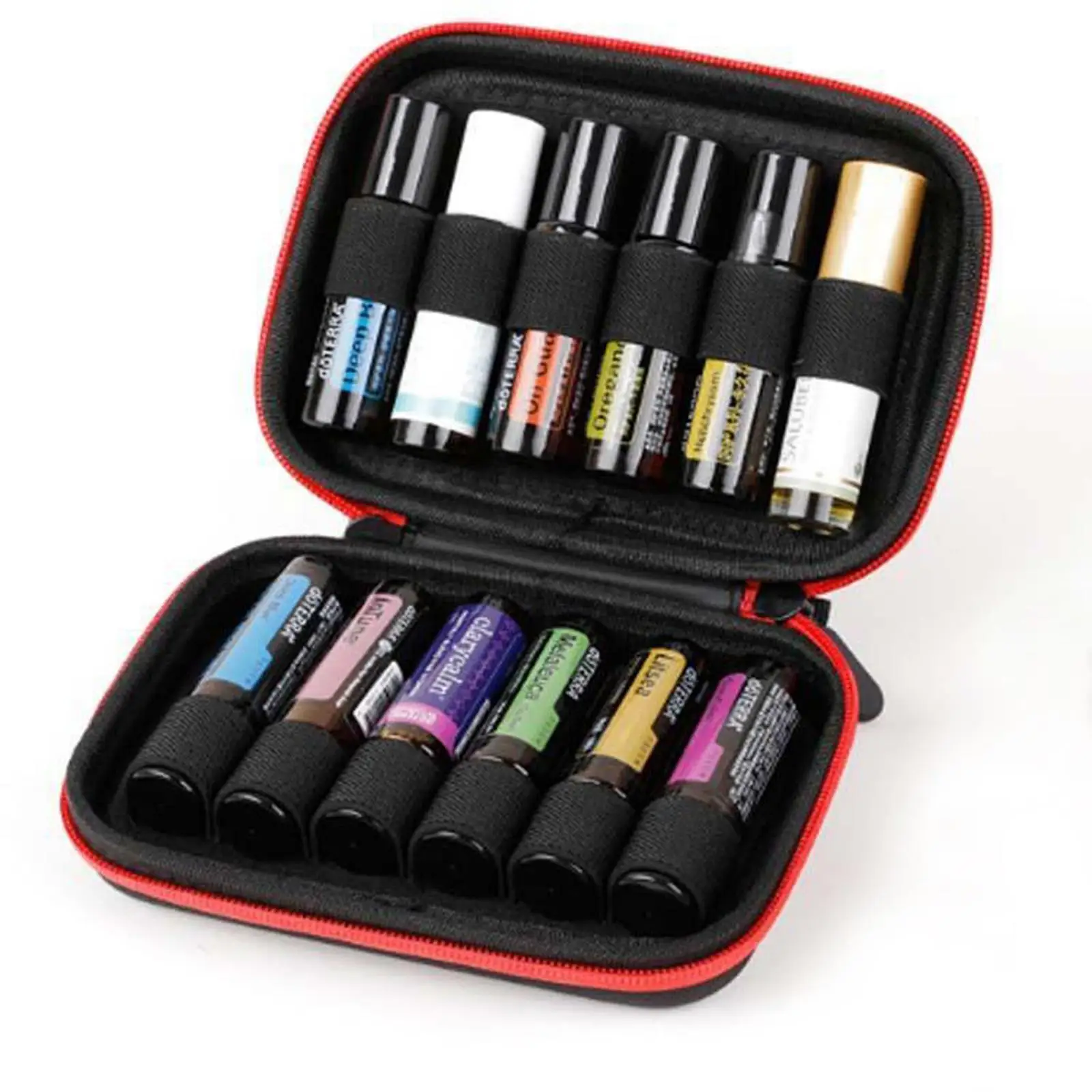 12 Slots Travel Essentials Oil Roller Bottles Case for 10ML Aromatherapy Storage Organizer Makeup Storage Carrying Organizadores