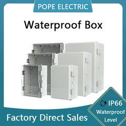 IP66 ABS Plastic Waterproof Electrical Box Waterproof Gray/Transparent Cover Enclosure Junction Box for Electrical Project