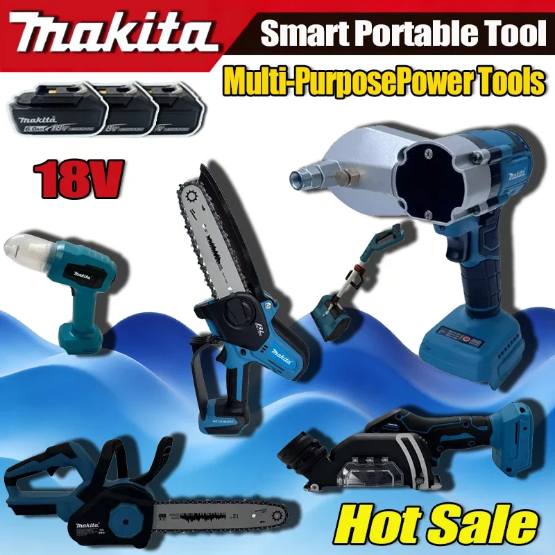 

Набор инструментов 2026 Makita: Бесщеточная шлифовальная машина, пистолет для герметика, цепная пила, компрессор, силиконовый пистолет, машина для резки, для аккумулятора 18В