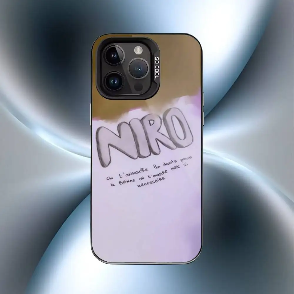 Чехол для телефона N-NIRO OX7 для iPhone 17,16,15,14,13,12,11 Plus, Pro Max, черный матовый противоударный чехол Candy
