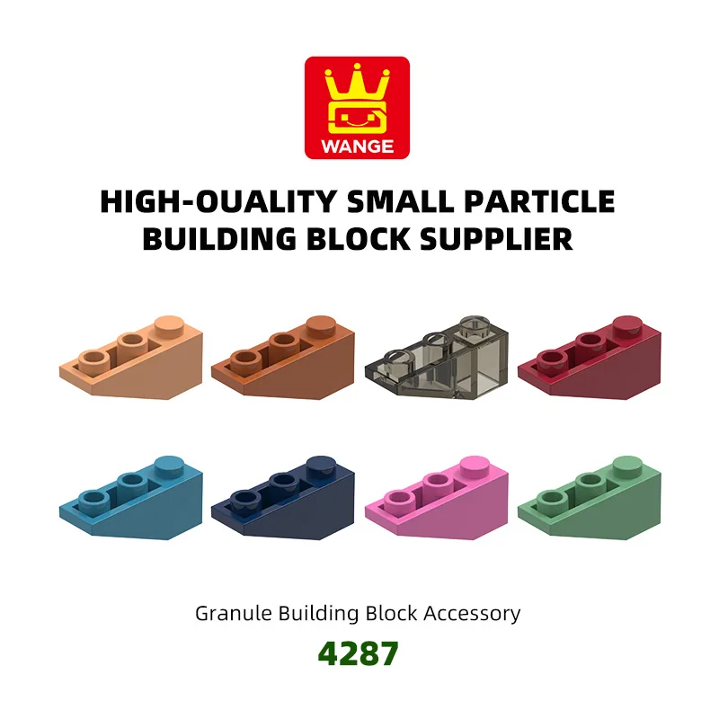 WANGE 86Pcs/Lot 4287 Reverse Arrow Diagonal 3 Hole Block Moc Color Accessories Compatible With Brick DIY Children's Toy Assembly