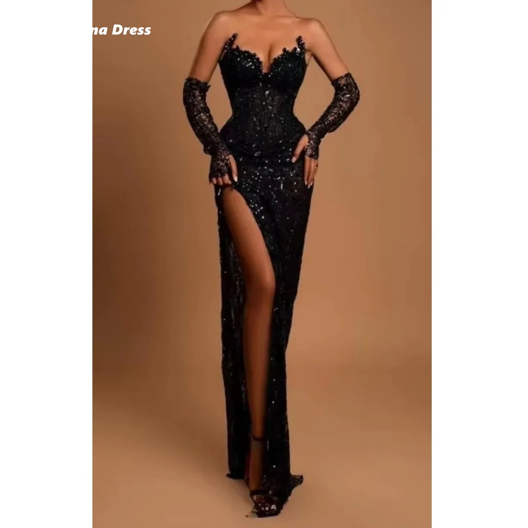 

Lena Black Evening Dresses Women Elegant Lady Dress Custom Made Wedding Party Dress Mermaid Ball Gowns Prom Dresses 2025 Women's