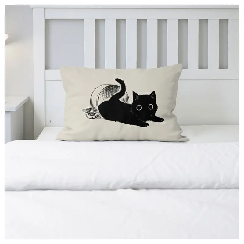 CUTE CAT Pillows Case Decor Home Cool Pet cuscini per letto matrimoniale Cover cuscini decorativi per eleganti federe per divano letto 30x50