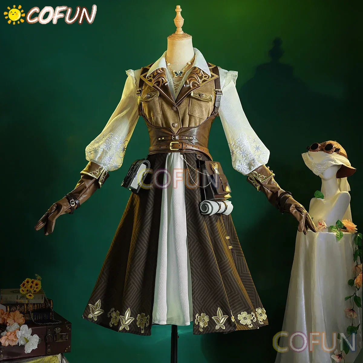 COFUN Collab Series: Game Identity V Melly Plinius Entomologist Flower Of The Wasteland Cosplay Costume With Prop Halloween Cost