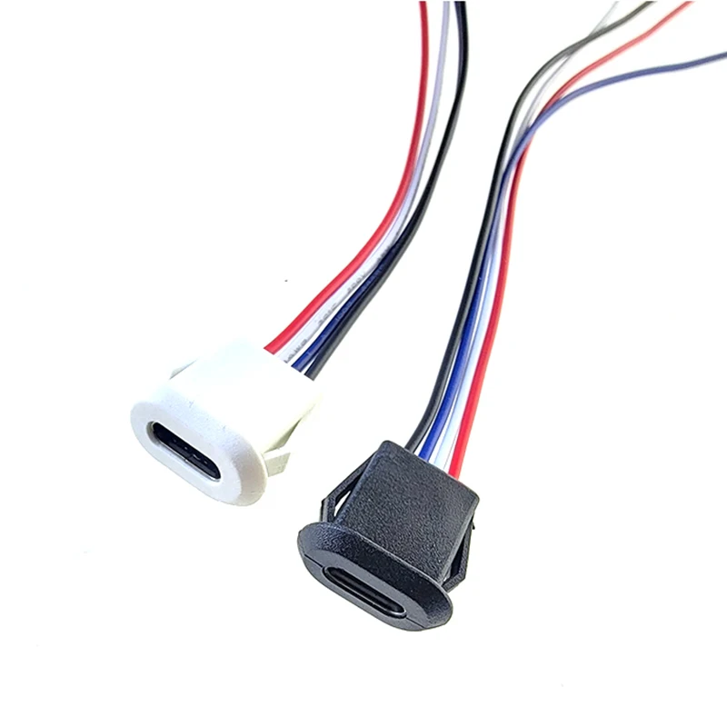 

2Pin 4Pin USB Type C Connector Jack Female With card buckle 3A High Current Charging Jack Port USB-C Charger Plug Socket 2P 4P