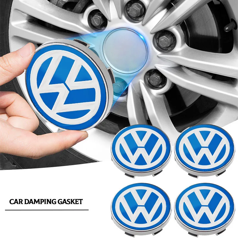 4CS 56mm 60mm Car Wheel Center Cap Hub Covers Badge 3D Sticker For Volkswagen Polo Golf-4 5 6 7 MK5 MK6 MK7 CC Tiguan Passat