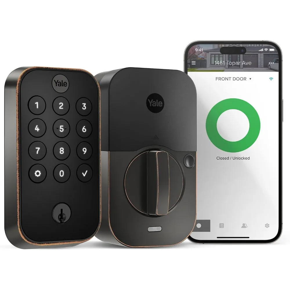Assure Lock 2 Deadbolt, Oil Rubbed Bronze Smart Entry Door Lock with Wi-Fi Connected Keypad for Code Entry Door Lock and Remote