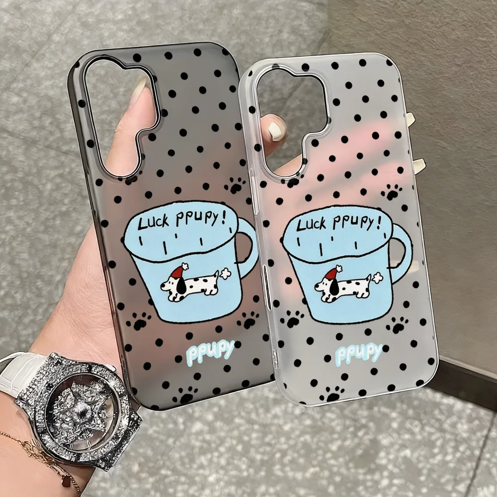 Niedliche Welpen-Handyhülle für Samsung Galaxy A57 A37 A17 A16 A07 A06 A56 5g A36 A35 A55 A54 A53 A26 S25 S26 Ultra S23 S24 FE Cover