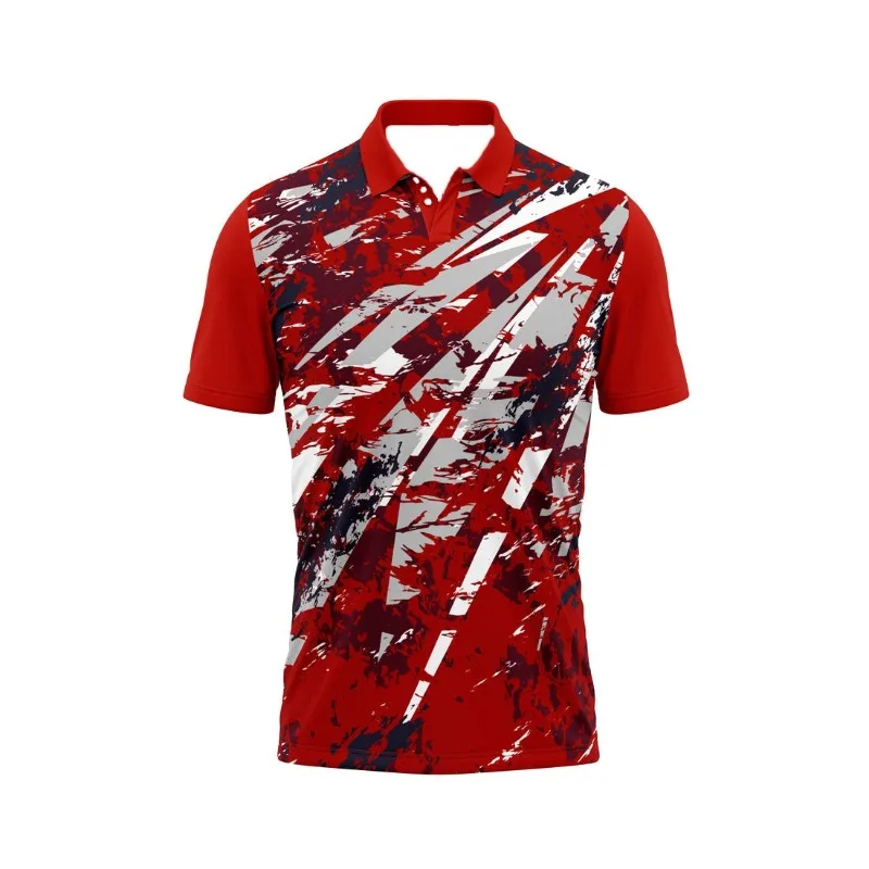 

Summer Men's Cycling 3D Printed Quick Drying T-shirt, Short Sleeved Polo Shirt with Full Printed Pattern, Football Sports Shirt