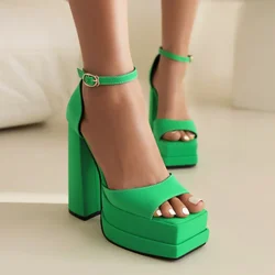 Summer Women's Sandals Open Toe Fashion European and American Nightclub New Sexy Party Women's Shoes High 14cm Plus Size 34-48