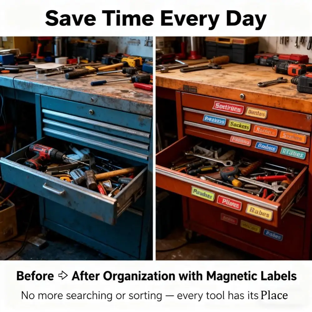 

Multifunctional Magnetic Toolbox Labels Classification Portable General Tool Box Mark Tool Box Organize Accessories