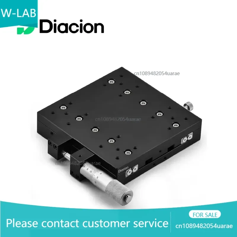 Diacion AX125 125x125mm Aluminum Alloy High Load (98N) High Stability Cross Roller Guide Manual Stage 12.5mm Travel Distance