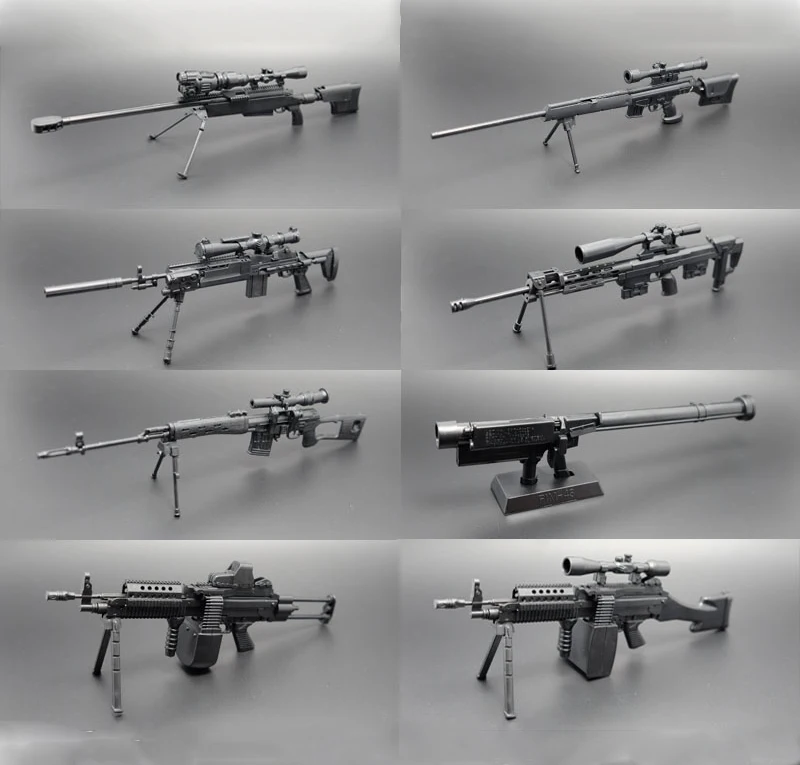

1/6 Scale MINI Toys MK14 SVD DSR-1 Sniper Rifle TAC-50 M46 4D Assembly Plastic Gun Model Toy for 12 Inch Action Figure